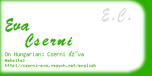 eva cserni business card